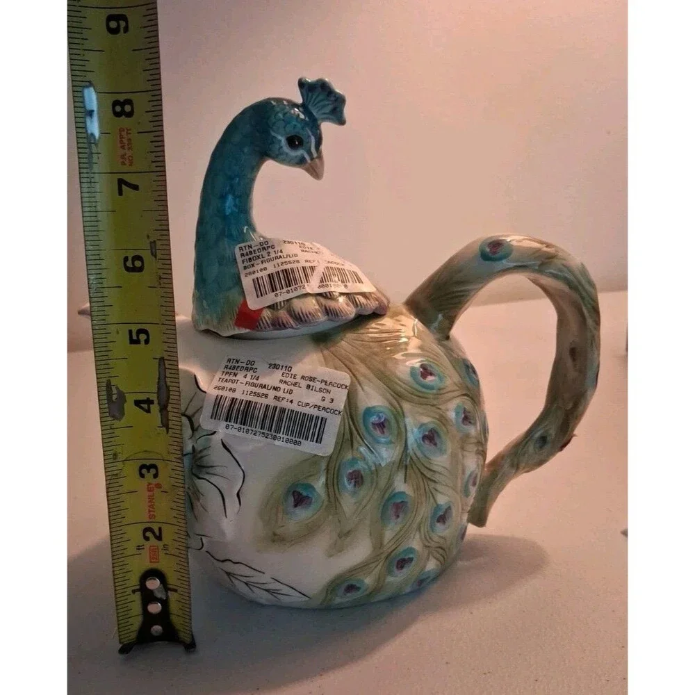 Edie Rose Home Peacock Collection Teapot Rachel Bilson 4 Cup